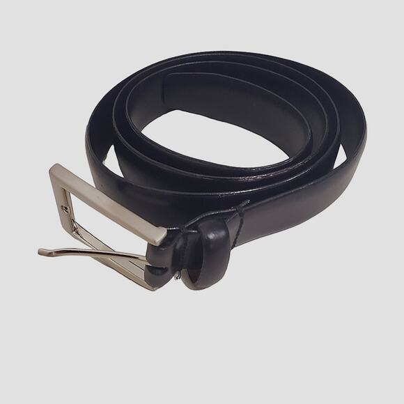 Jos A Bank | Handcrafted in Italy Black Leather Belt - Picture 1 of 4